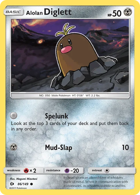 Alolan Diglett, Sun & Moon #86