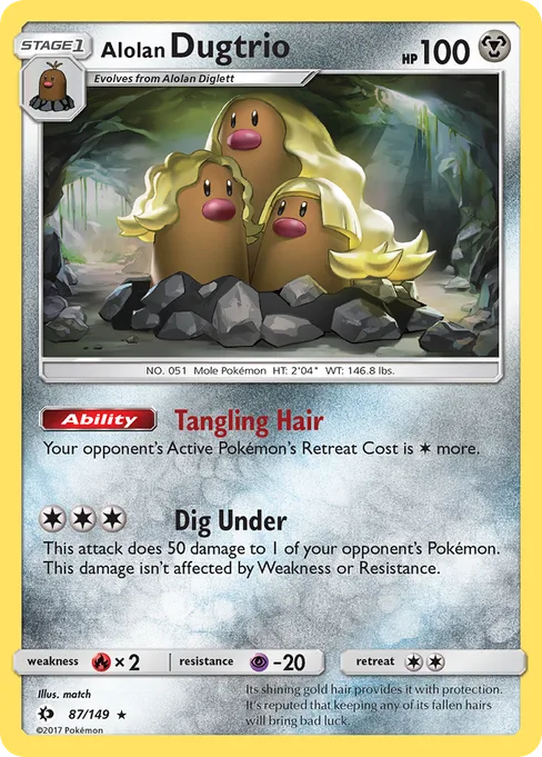 Alolan Dugtrio, Sun & Moon #87