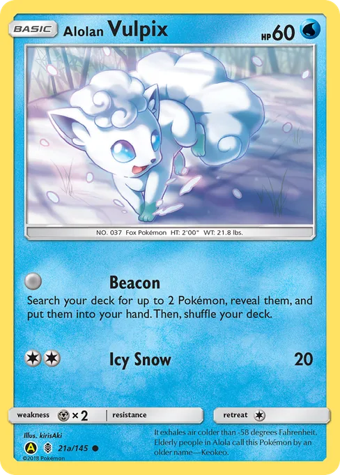 Alolan Vulpix, Guardians Rising #21a