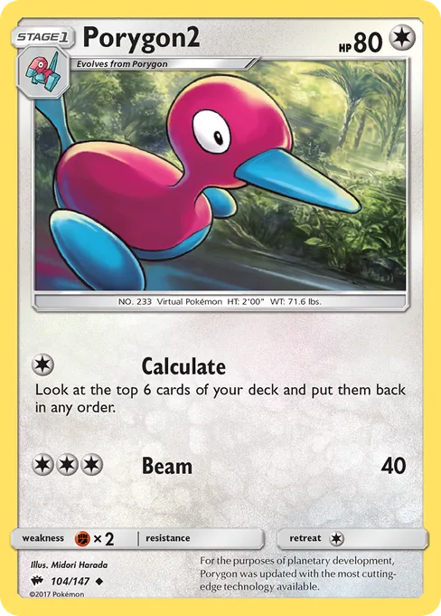 Porygon2, Burning Shadows #104