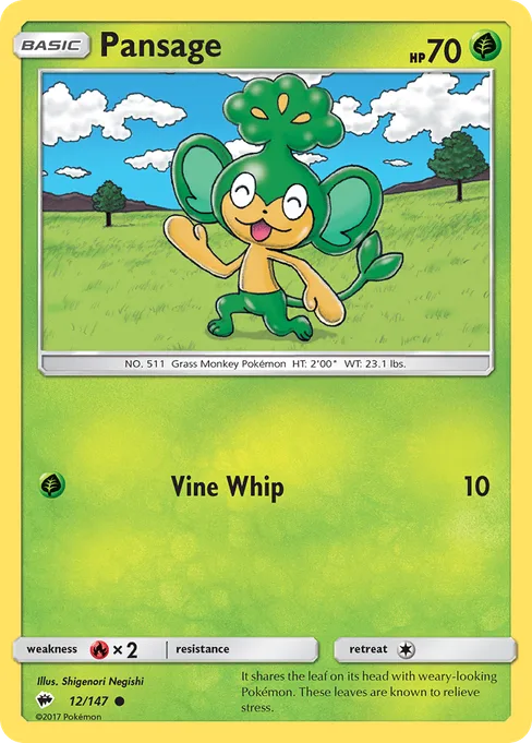 Pansage, Burning Shadows #12