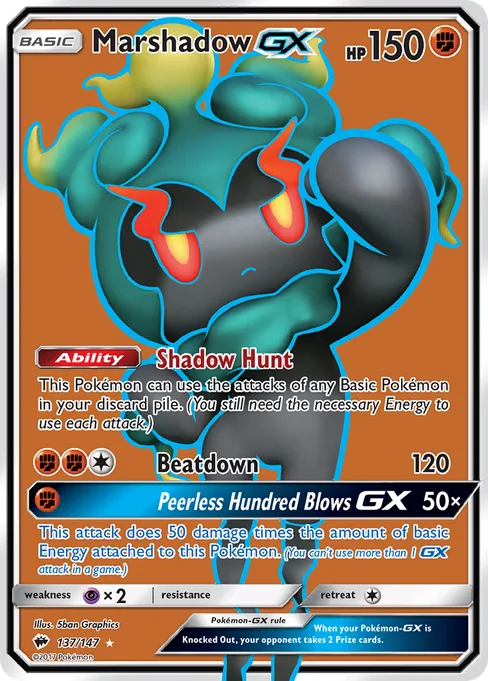 Marshadow-GX, Burning Shadows #137
