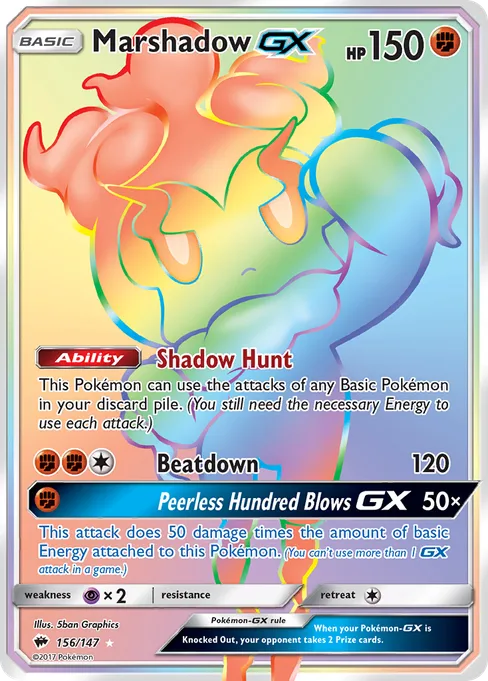 Marshadow-GX, Burning Shadows #156