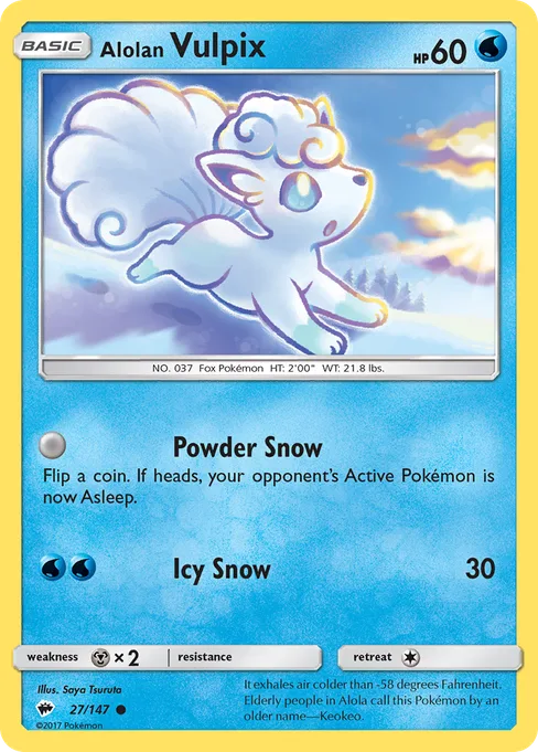 Alolan Vulpix, Burning Shadows #27