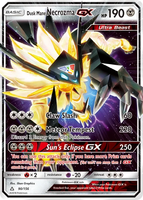 Dusk Mane Necrozma-GX, Ultra Prism #90