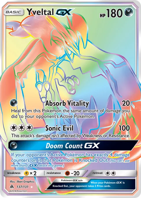 Yveltal-GX, Forbidden Light #137