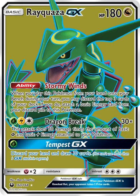 Rayquaza-GX, Celestial Storm #160