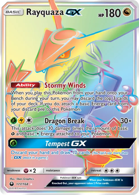 Rayquaza-GX, Celestial Storm #177