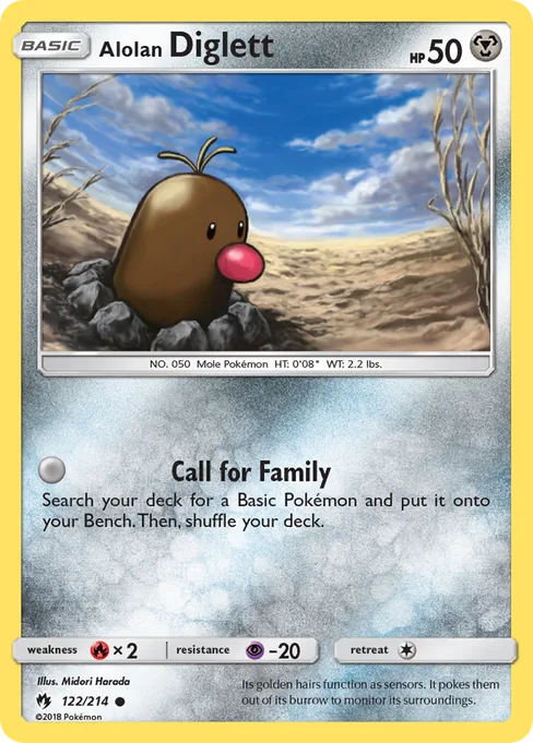 Alolan Diglett, Lost Thunder #122