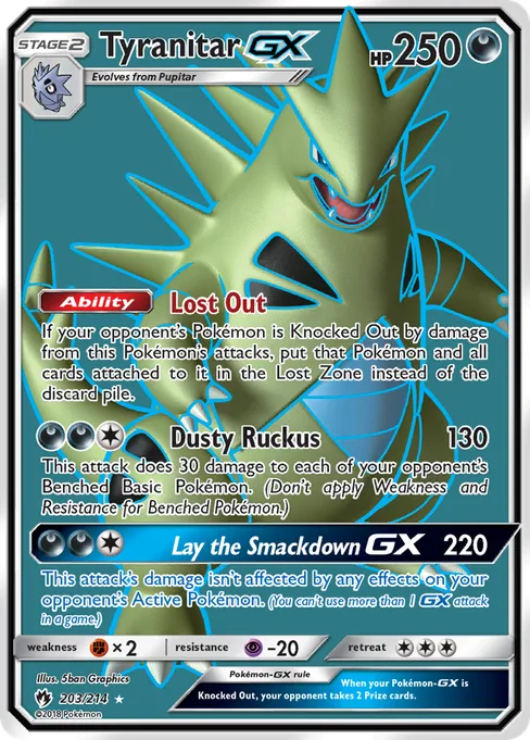 Tyranitar-GX, Lost Thunder #203