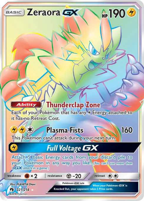 Zeraora-GX, Lost Thunder #221