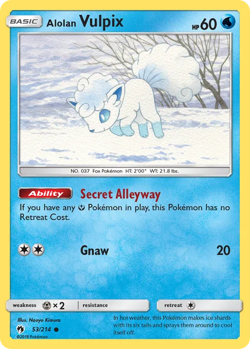 Alolan Vulpix, Lost Thunder #53