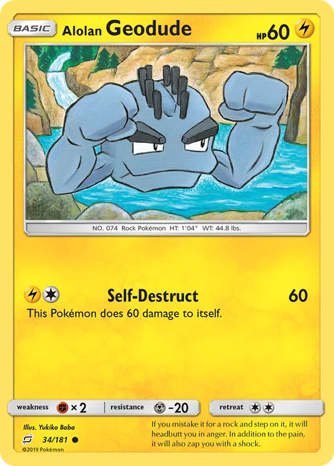 Alolan Geodude, Team Up #34