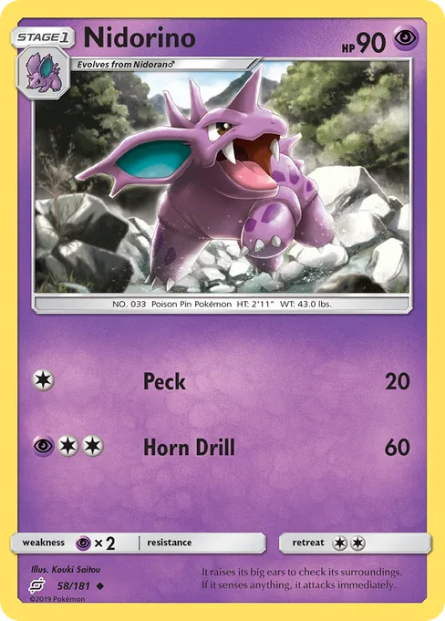Nidorino, Team Up #58