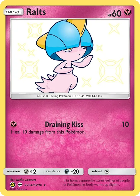 Ralts, Hidden Fates Shiny Vault #SV34