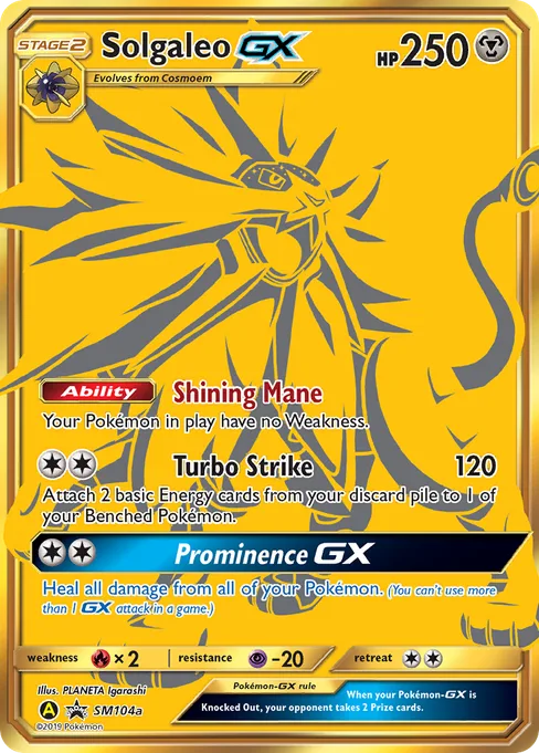 Solgaleo-GX, SM Black Star Promos #SM104a