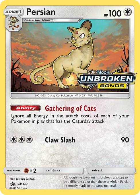 Persian, SM Black Star Promos #SM182