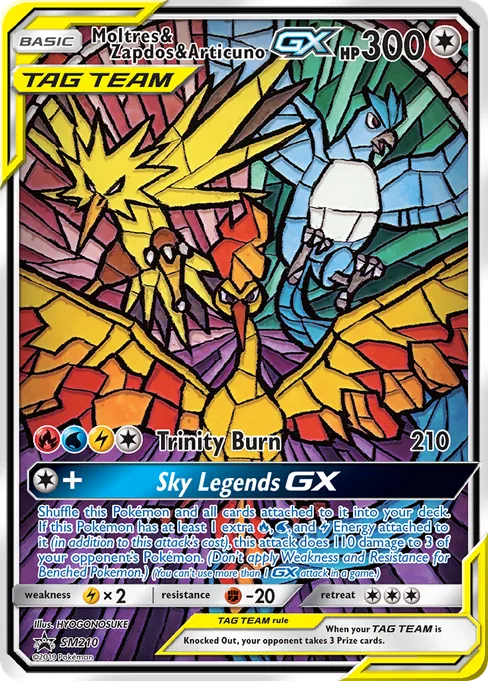 Moltres & Zapdos & Articuno-GX, SM Black Star Promos #SM210