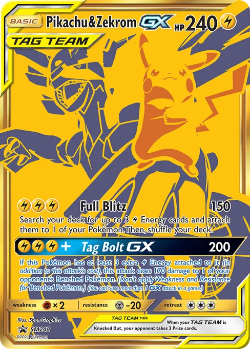 Pikachu & Zekrom-GX, SM Black Star Promos #SM248