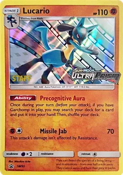 Lucario, Staff stamp