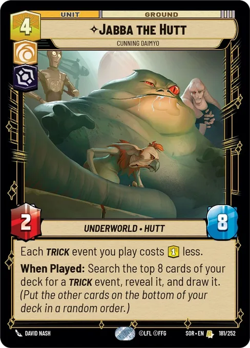 Jabba the Hutt — Cunning Daimyo, Spark of Rebellion #181