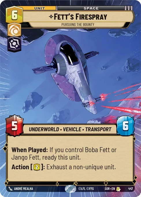 Fett's Firespray — Pursuing the Bounty, Spark of Rebellion #447F