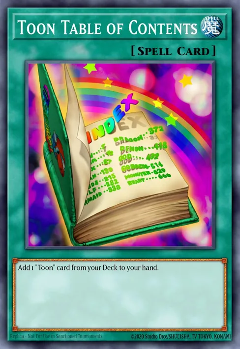 Toon Table of Contents, Speed Duel Starter Decks: Destiny Masters #SS01-ENC10