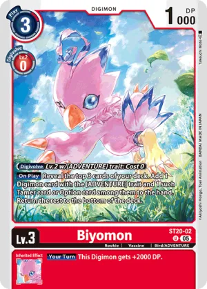 Biyomon, ST-20: STARTER DECK PROTECTOR OF LIGHT #ST20-02