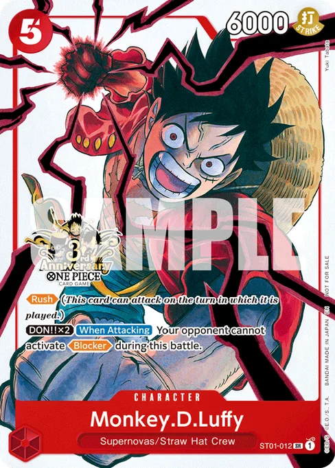 Monkey D. Luffy, ST01-012, Parallel 5, English