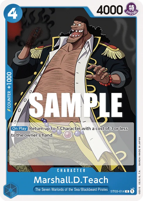 Marshall.D.Teach, The Seven Warlords of the Sea #ST03-014