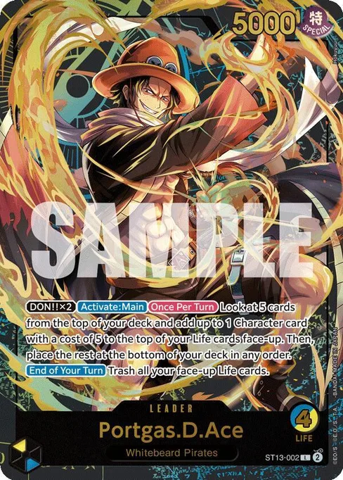 Portgas.D.Ace, ST13-002, Parallel 2, English