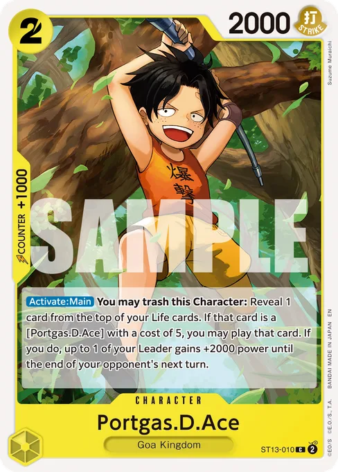 Portgas.D.Ace, ST13-010, Reprint 1, English