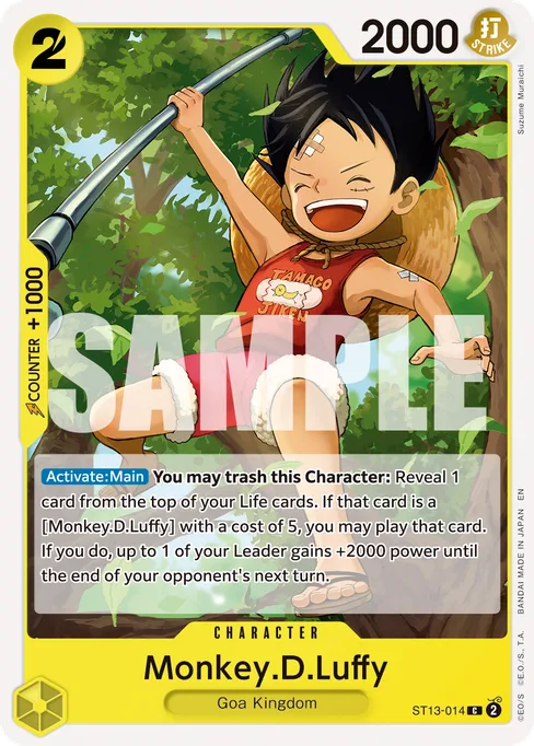 Monkey D. Luffy, ST13-014, Reprint 1, English