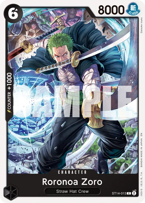 Roronoa Zoro, ST14-013, Reprint 1, English