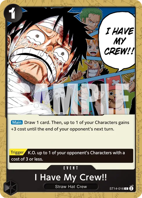 I Have My Crew!!, ST14-016, Reprint 1, English