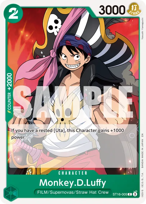 Monkey D. Luffy, ST16-005, Reprint 1, English