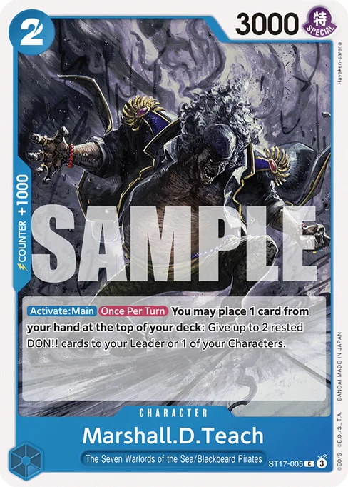 Marshall.D.Teach, Blue Donquixote Doflamingo #ST17-005