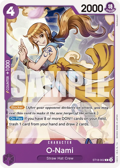O-Nami, Purple Monkey.D.Luffy #ST18-002