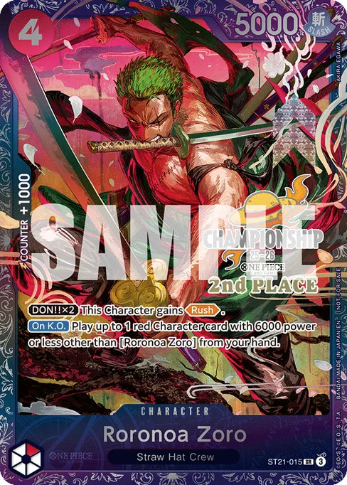 Roronoa Zoro, ST21-015, Parallel 3, English