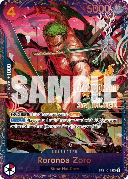 Roronoa Zoro, ST21-015, Parallel 4, English