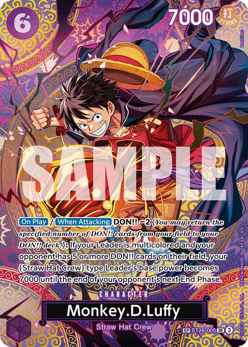 Monkey.D.Luffy, PURPLE/BLACK Monkey.D.Luffy #ST26-005_p1