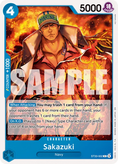 Sakazuki, STARTER DECK -BLUE Kuzan #ST33-002