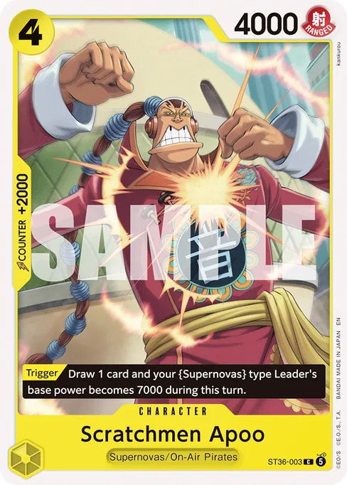 Scratchmen Apoo, STARTER DECK -YELLOW Eustass"Captain"Kid #ST36-003