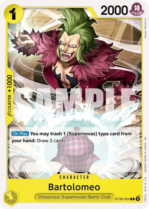 Bartolomeo, STARTER DECK -YELLOW Eustass"Captain"Kid #ST36-004