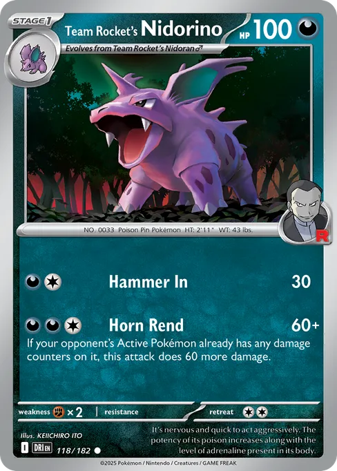 Team Rocket's Nidorino, Destined Rivals #118