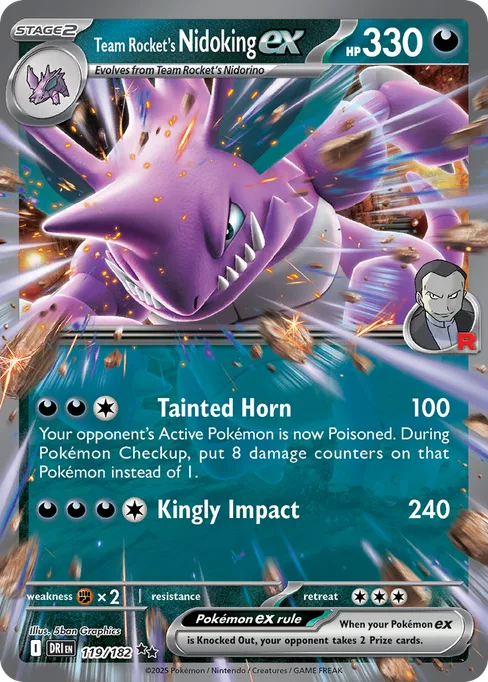 Team Rocket's Nidoking ex, Destined Rivals #119