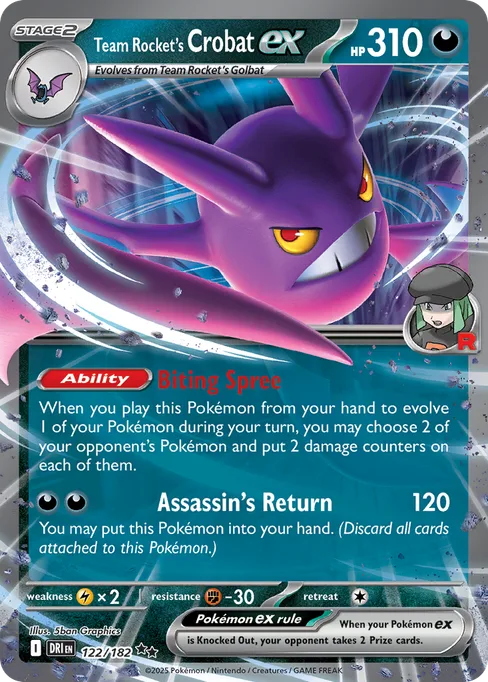 Team Rocket's Crobat ex, Destined Rivals #122