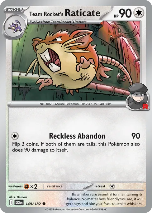 Team Rocket's Raticate, Destined Rivals #148