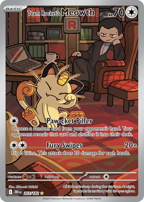 Team Rocket's Meowth, Destined Rivals #203