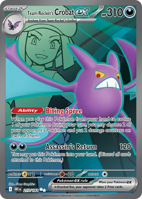 Team Rocket's Crobat ex, Destined Rivals #217